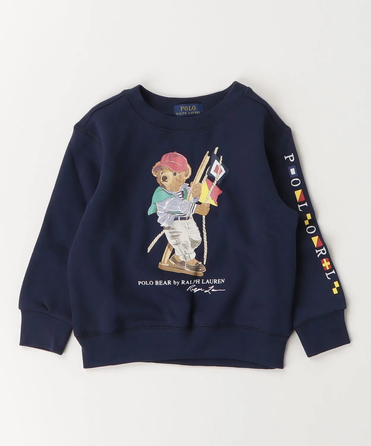 Свитшот с медведем Polo Ralph Lauren, хлопок-полиэстер, тёмно-синий — фото 3