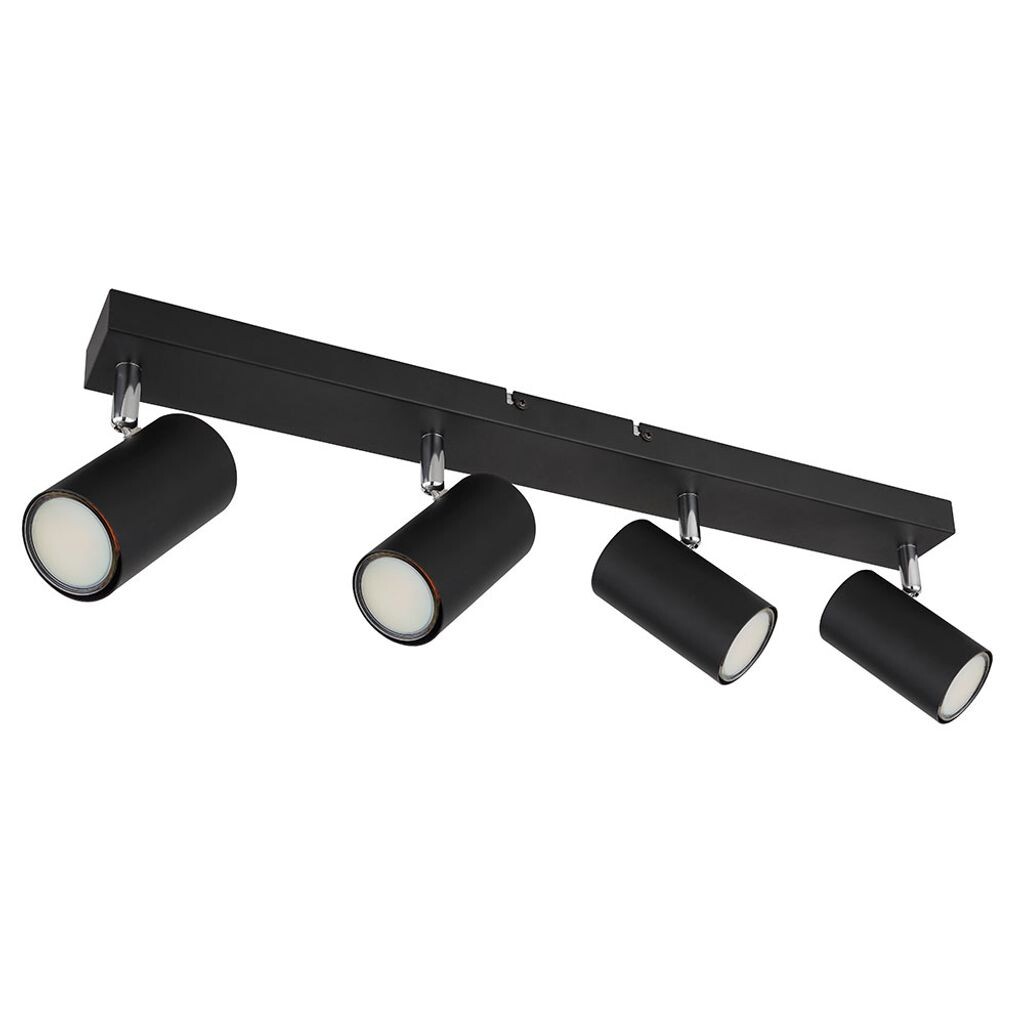 

Потолочный светильник, черный, подвижные споты, L 56 см Globo Lighting