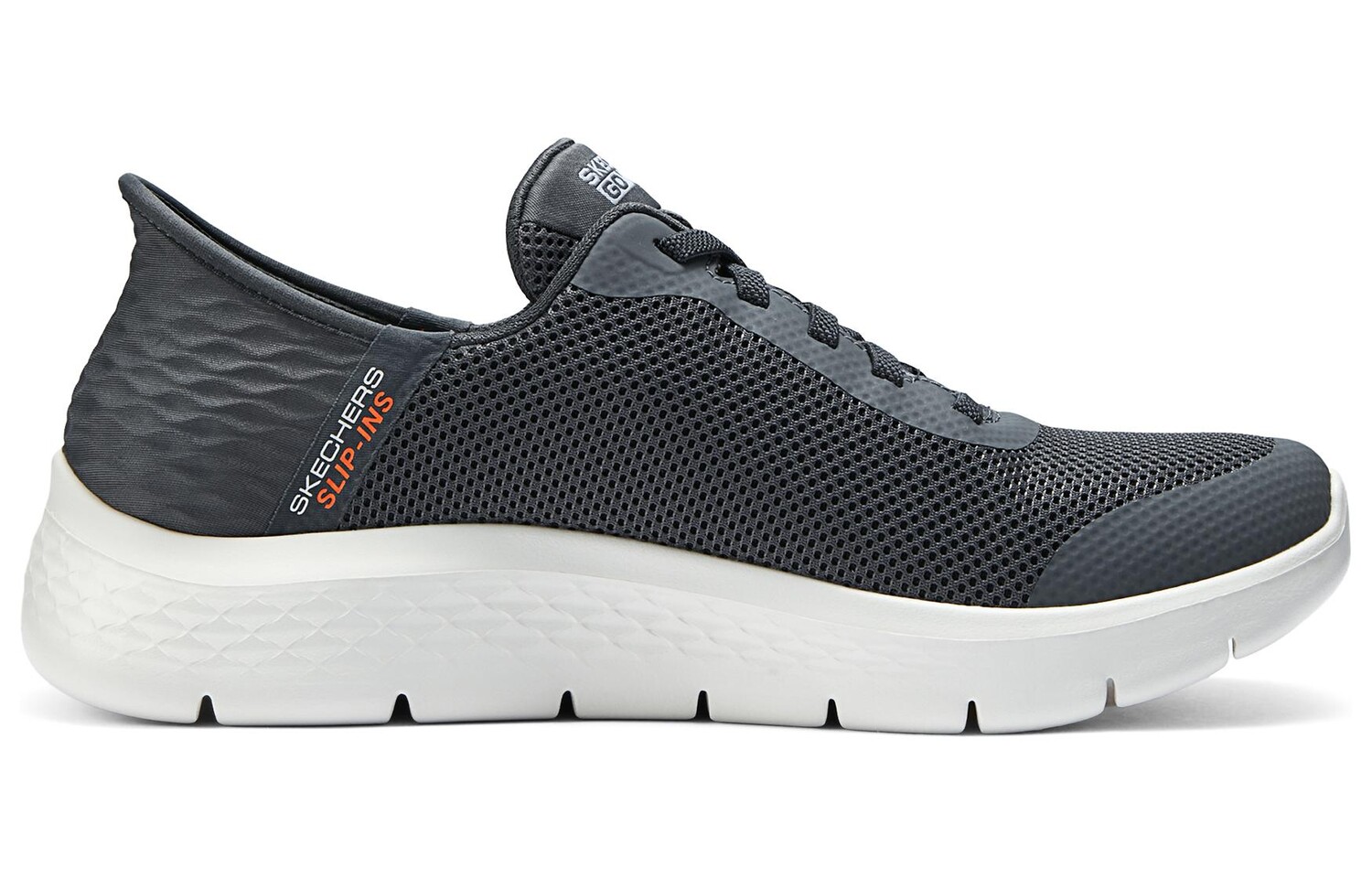 Кроссовки Skechers Go Walk Flex Lifestyle Shoes Men Low-top Gray/Black/White/Orange, серый — фото 2