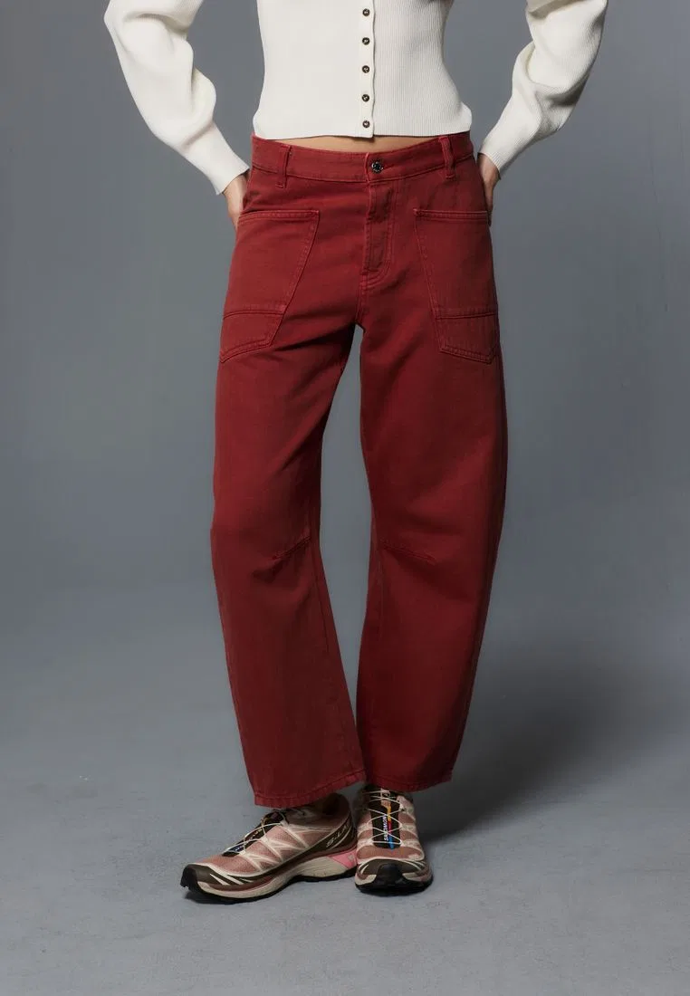 Джинсы, два накладных кармана, Double Pocket Barrel Jeans Next