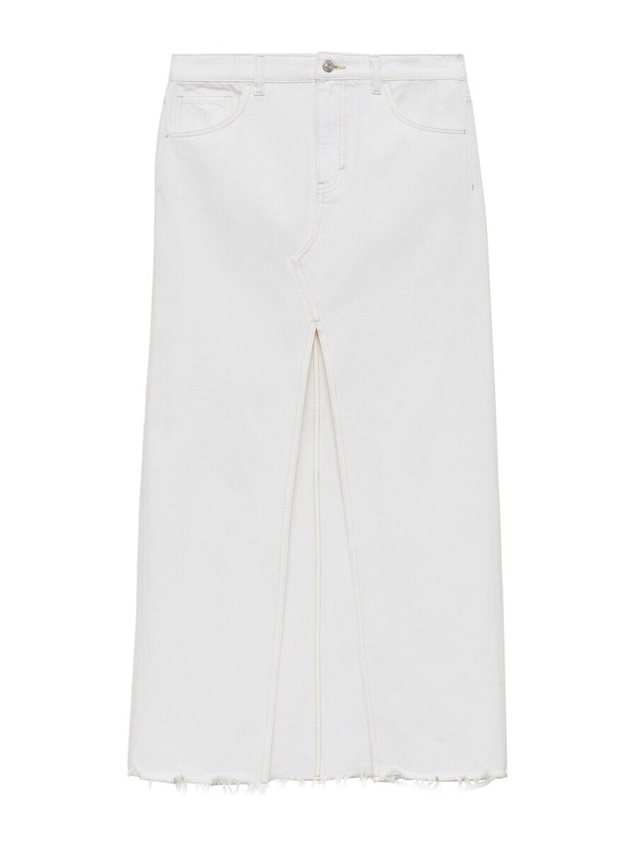 

Юбка макси MANGO Skirt Amaia, белый