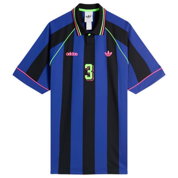 

Трикотажная футболка в жаккардовую полоску Adidas, semi lucid синий/черный