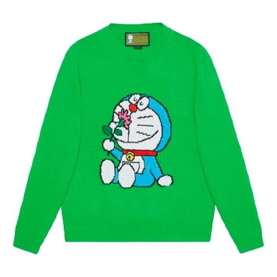 

Свитер x doraemon wool crewneck sweater 'green' Gucci, зеленый