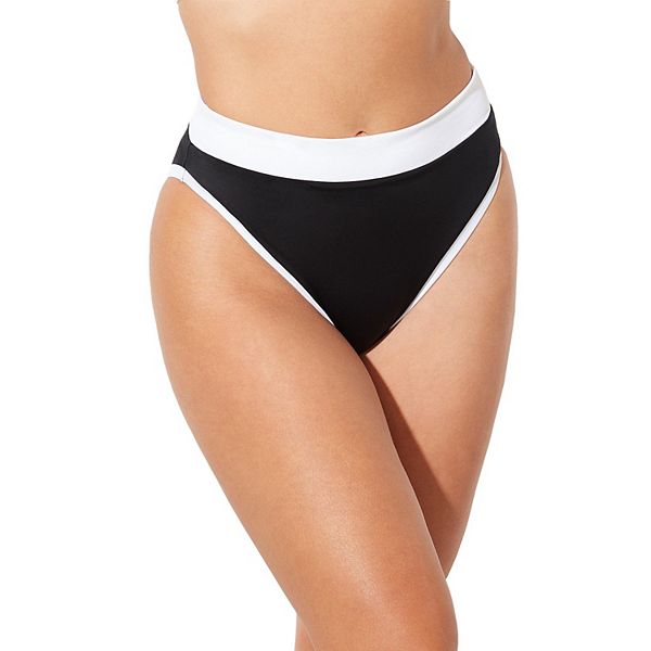 

Женские бикини-трусики с высокой посадкой и цветными блоками plus size Swimsuits For All