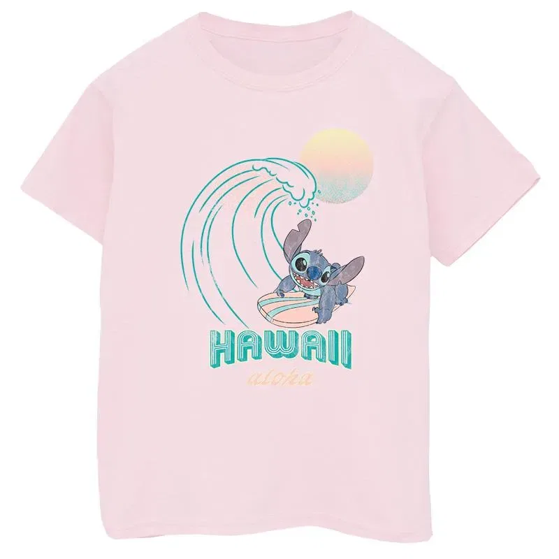 Футболка с принтом Lilo & Stitch Disney, бледно-розовый — фото 2