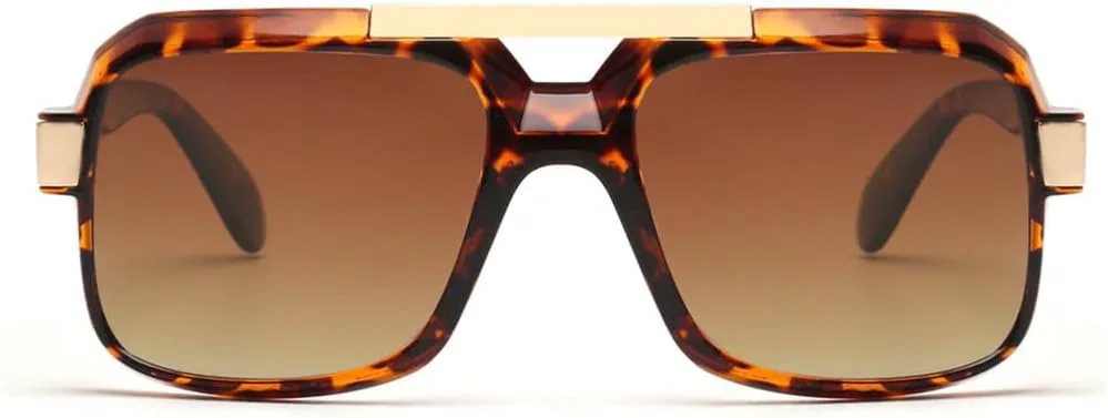 

Поляризованные солнцезащитные очки черного цвета, увеличенного размера, с плоской верхней частью, защита от ультрафиолета UV400 VFDHN, C2 Gradient Brown