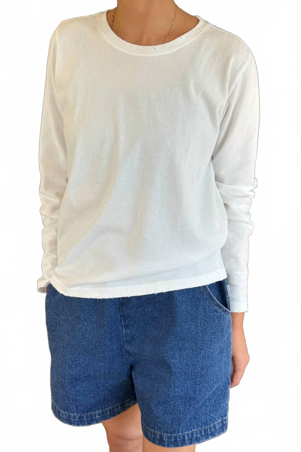 

Le Bon Shoppe Повседневная футболка с длинным рукавом в винтажном белом цвете