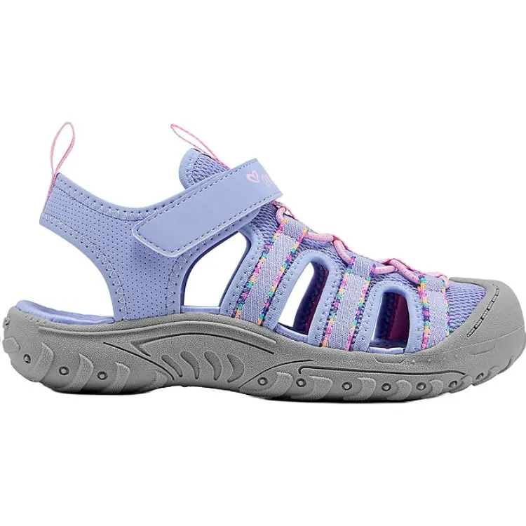 Детские сандалии SKECHERS GIRLS с противоскользящим покрытием и износостойким низким верхом Skechers Kids, фиолетовый/розовый — фото 2