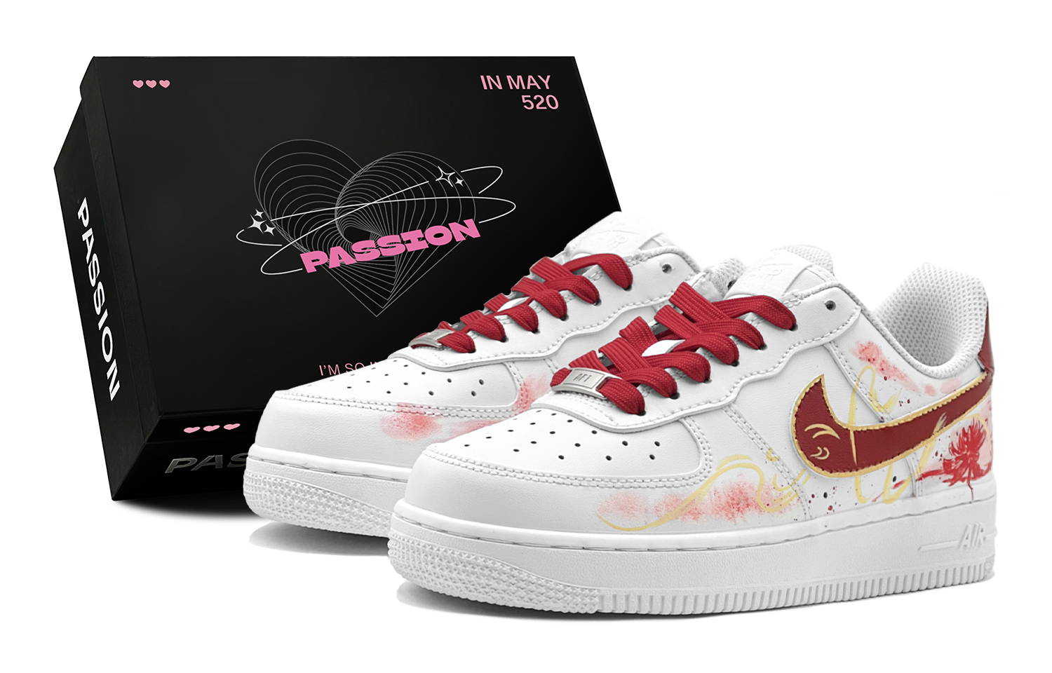 

Детские кроссовки для скейтбординга Air Force 1 LE Low Top для подростков Nike, красный
