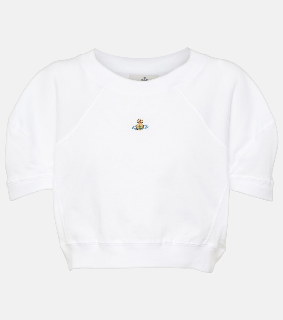 

Укороченная футболка orb из хлопкового джерси Vivienne Westwood, белый