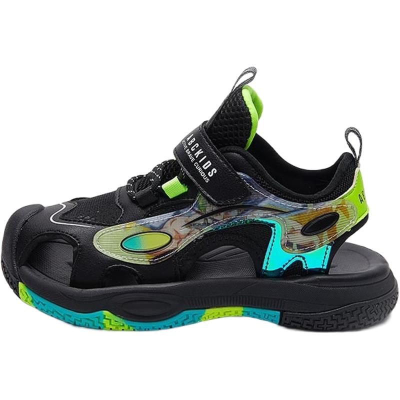 

Дышащие быстросохнущие сандалии с защитой от ударов для детей ABC KIDS, черный/зеленый