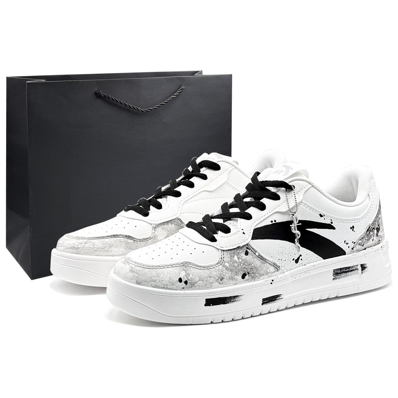 

ANTA Нескользящие, износостойкие, легкие низкие кроссовки для скейтбординга, мужские, белые, черные