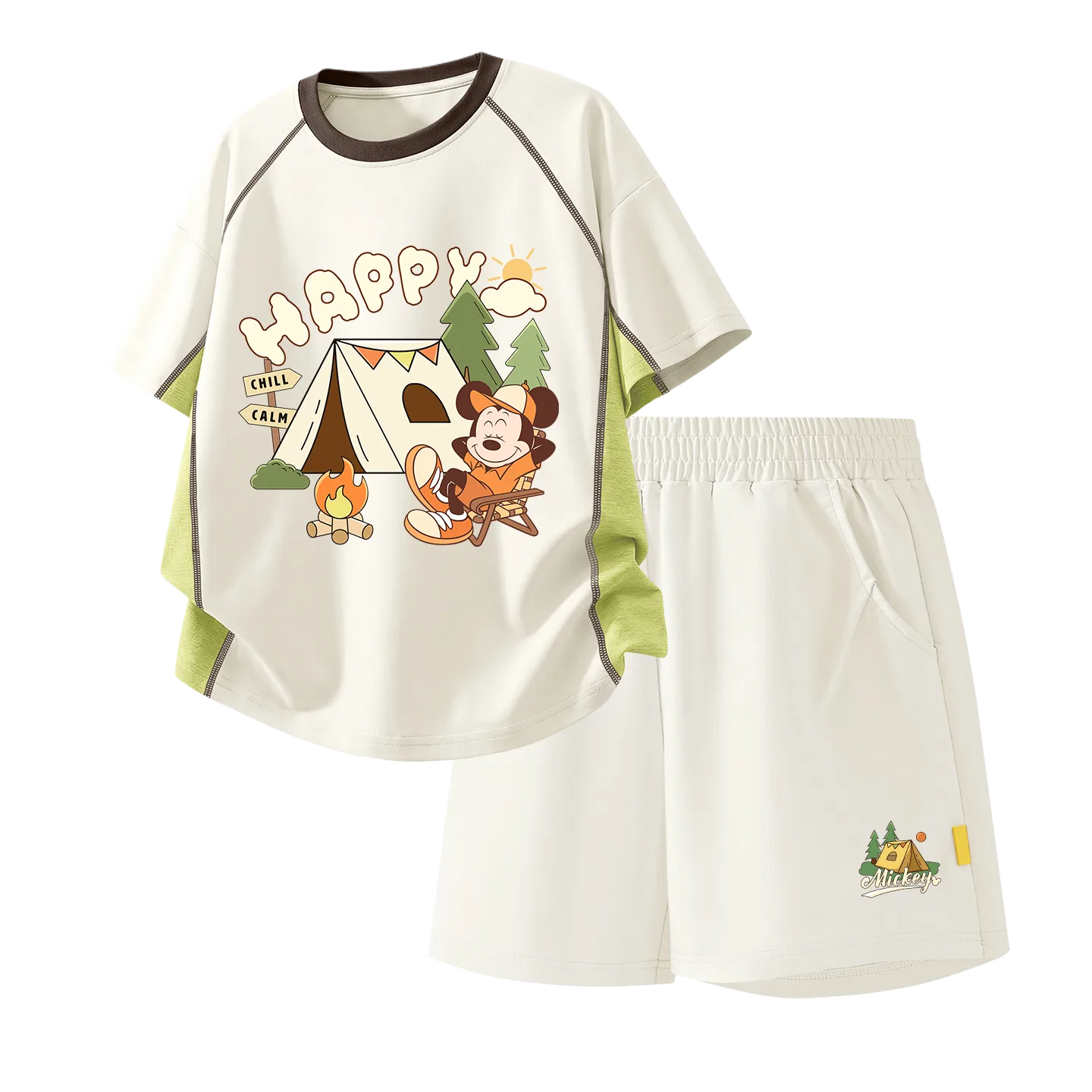 Детский спортивный костюм Casual Sportswear Two Piece Set Disney, Di Soccer Ball White+Di Soccer Ball K_Bottom Right Mist White — фото 4