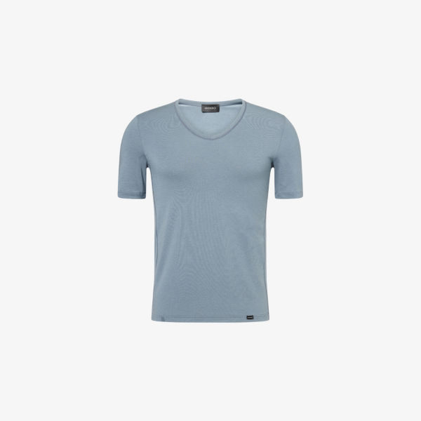 

Футболка с V-образным вырезом Regular-Fit из стрейч-джерси Hanro, черный