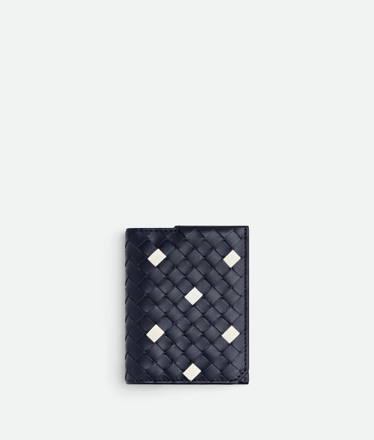 

Intrecciato piccolo flap card case BOTTEGA VENETA, белый/бездна