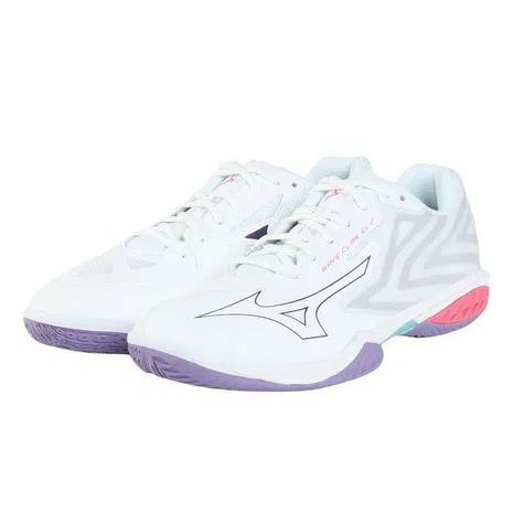 Кроссовки для бадминтона «Wave Claw EL2 FIT» от Mizuno, White X Purple