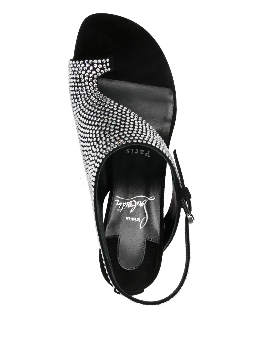 Босоножки Viva Condora 55 с кристаллами Christian Louboutin, черный — фото 4