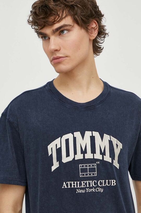 

Хлопковая футболка Tommy Jeans, темно-синий
