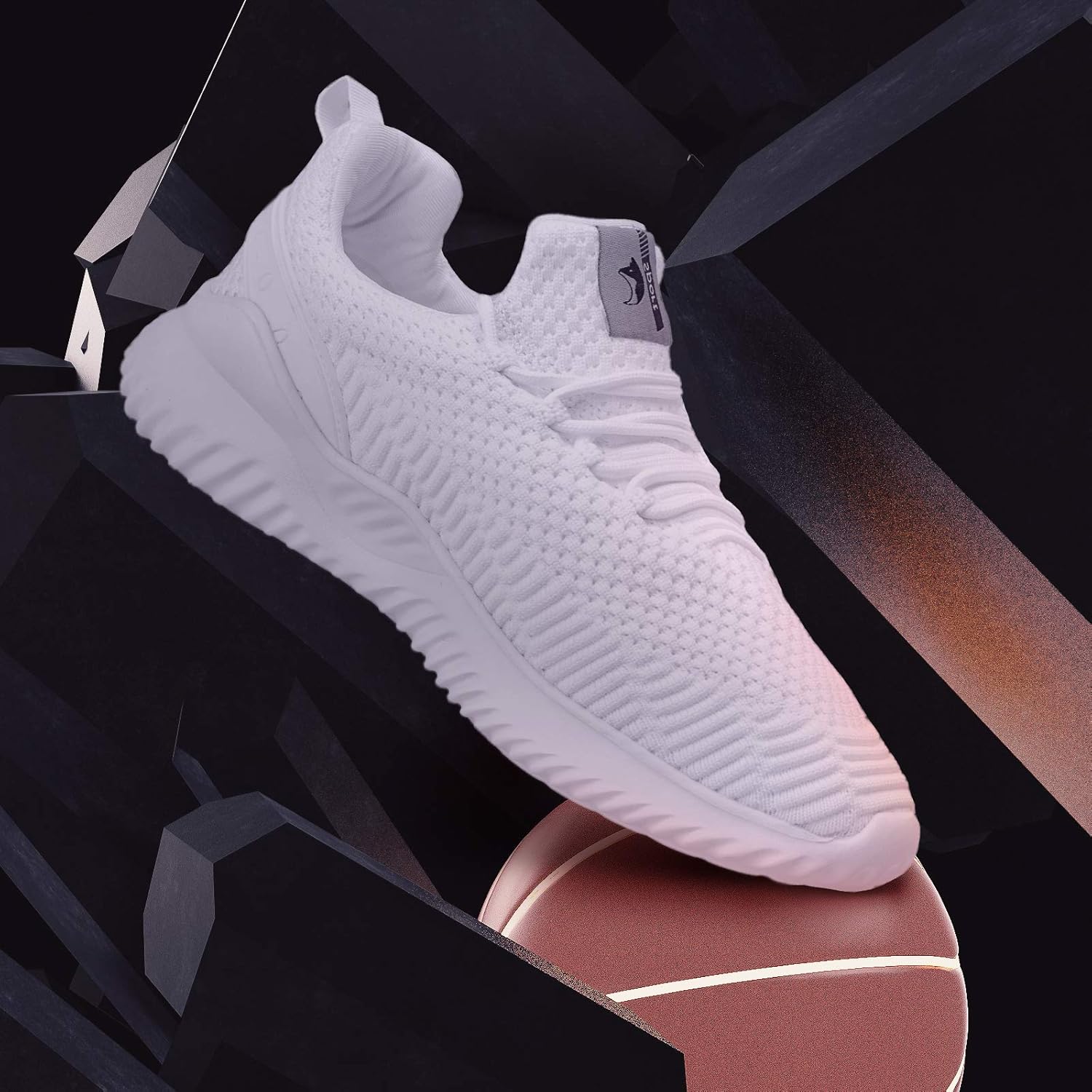 Мужские кроссовки Rospick Slip On, прогулочные туфли для мужчин, модные легкие дышащие беговые кроссовки, спортивная обувь для тенниса, белый — фото 2