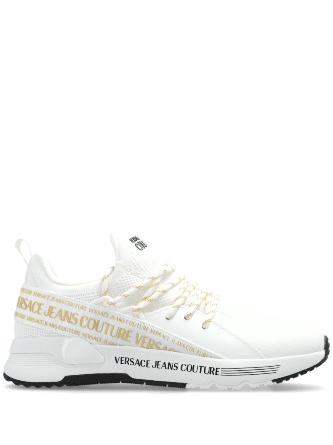Versace Jeans Couture кроссовки с динамичным логотипом, белый