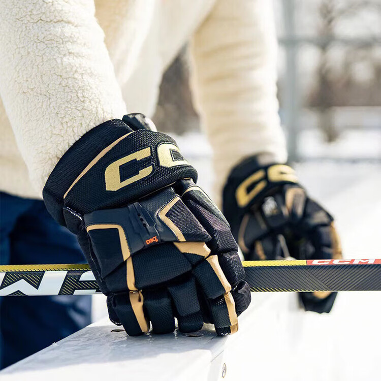 

CCM Детские хоккейные перчатки ASV PRO, 12 дюймов, черно-белые