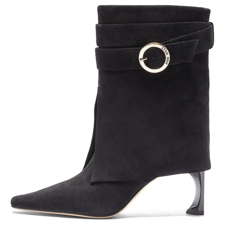 NINE WEST Женские ботильоны на каблуке 8 см темно-серые, цвет Dark Gray — фото 3