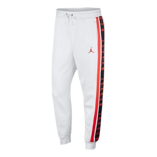 

Спортивные штаны Men's Air Jordan Printing Pattern Loose Fleece Lined Sports Pants/Trousers/Joggers White, белый