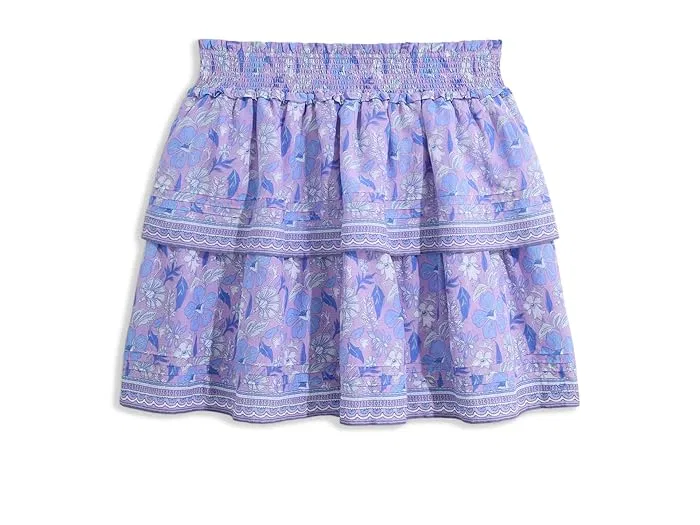 Юбка с защипами Gemma Vineyard Vines Kids, Print Lilac Breeze