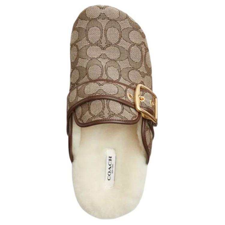 Ashton Closed Toe Slippers Women's Oak COACH — фото 3