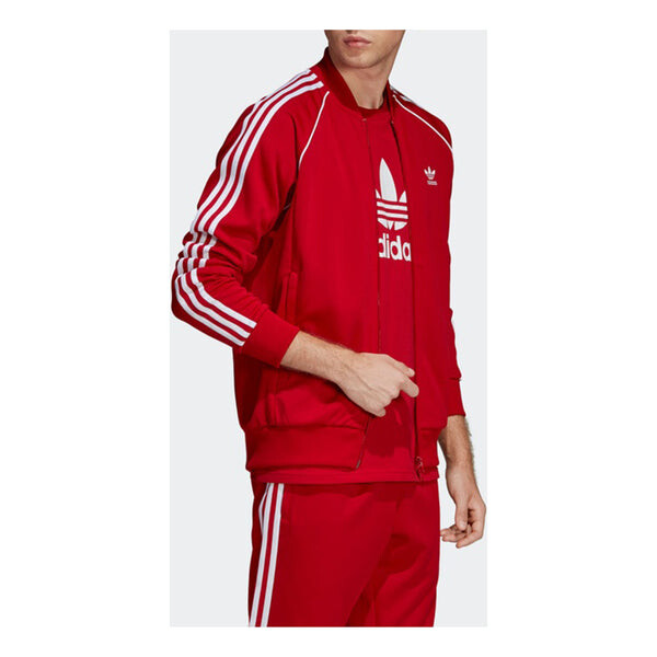 

Куртка Men's adidas originals Zipper Sports Red Jacket, красный