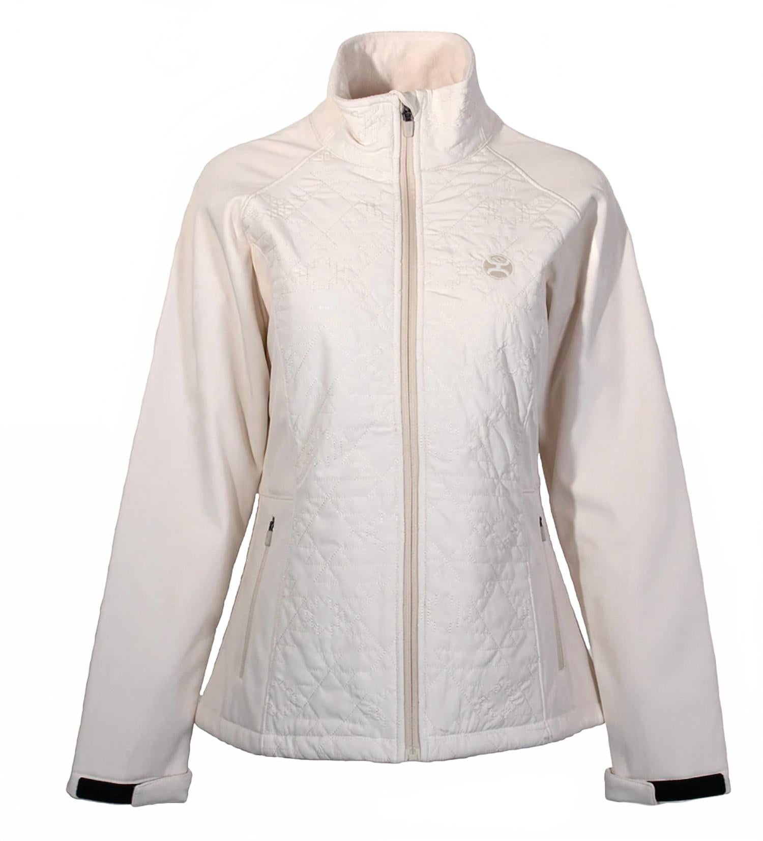 

Женская стеганая гибридная куртка кремового цвета Hooey, кремовый