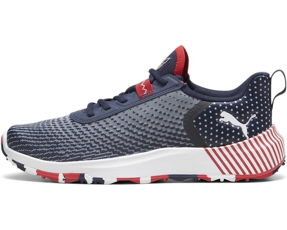 Кроссовки PUMA Golf Puma X Volition Fusion Crush Sport, цвет Deep Navy/Strong Red/Puma White — фото 3