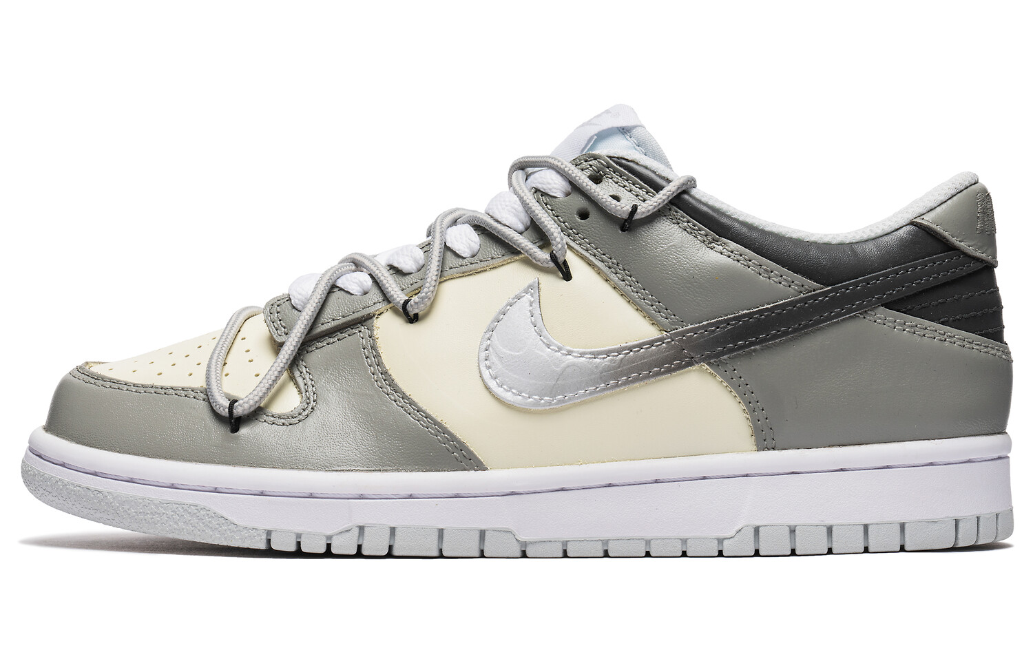 

Кроссовки Nike Dunk Skateboarding Shoes Men Low-top Gray/White, светло-серый