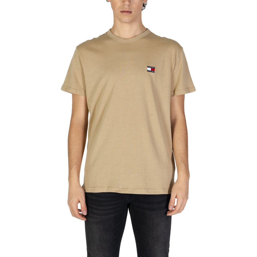 

Бежевая хлопковая футболка Rigenerato Tommy Jeans