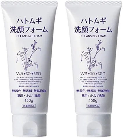 Пенка для умывания Wasosen с ячменем и гиалуроновой кислотой, 150 г x 2, белый