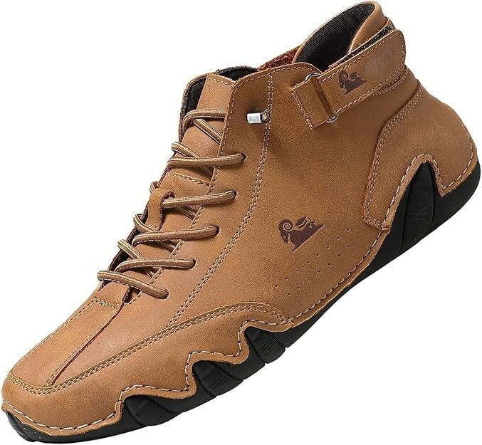 

Мужские повседневные замшевые туфли на шнуровке, ботинки чукка до щиколотки Hchctry, коричневый