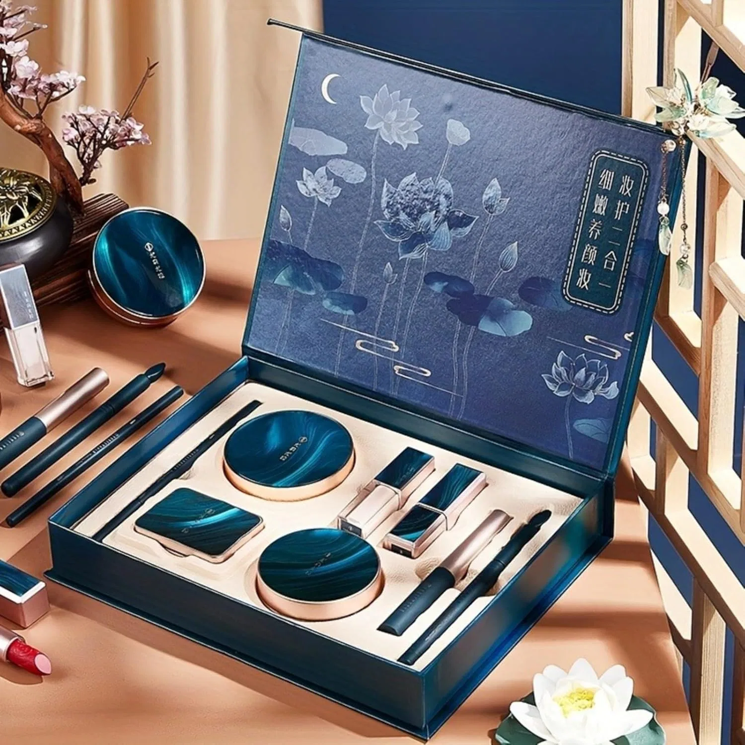 Набор косметики Emerald Beauty Makeup Set MINSHZEE 8 предметов мультиколор