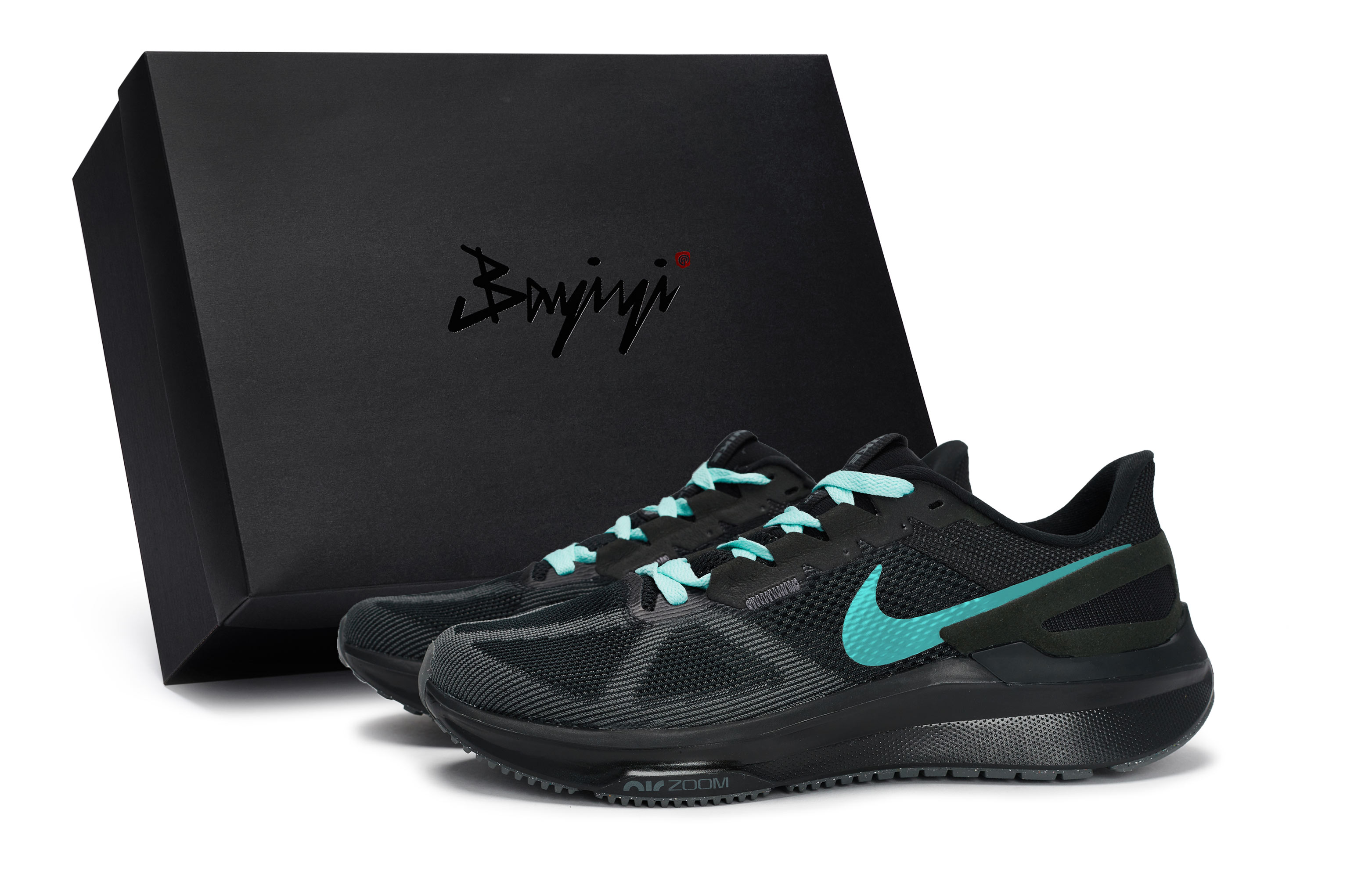 

Nike Кроссовки Zoom Structure 25 с низким верхом, противоскользящие, износостойкие, мужские, черные, Tiffany