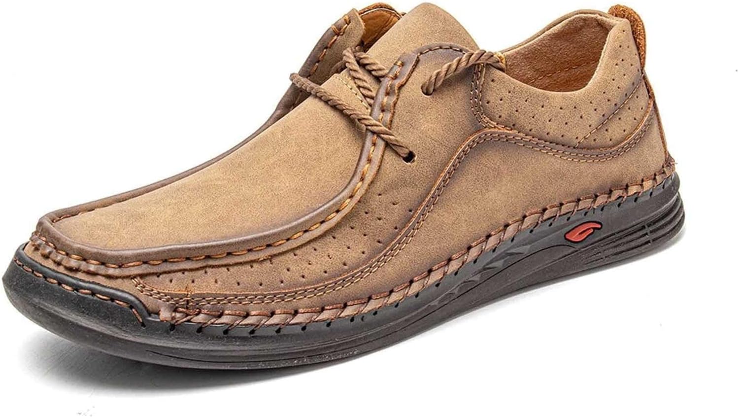 

Мужские кожаные повседневные туфли, удобные слипоны, легкие дышащие кроссовки для ходьбы и вождения Generic, коричневый