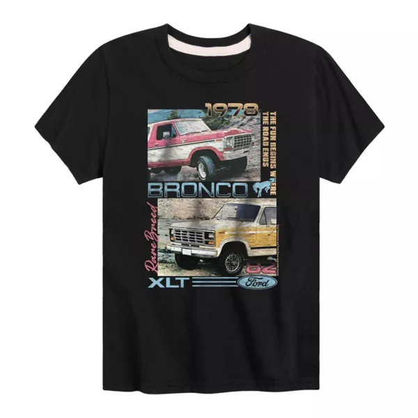 

Футболка Ford Bronco с рисунком редкой породы для мальчиков 8-20 лет Licensed Character, черный