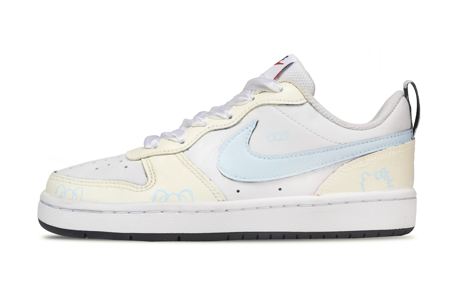 

Court Borough 2 Leather Abrasion Resistant Slip Resistant Low top Kids' Skateboarding Shoes Teenagers Nike, светло желтый