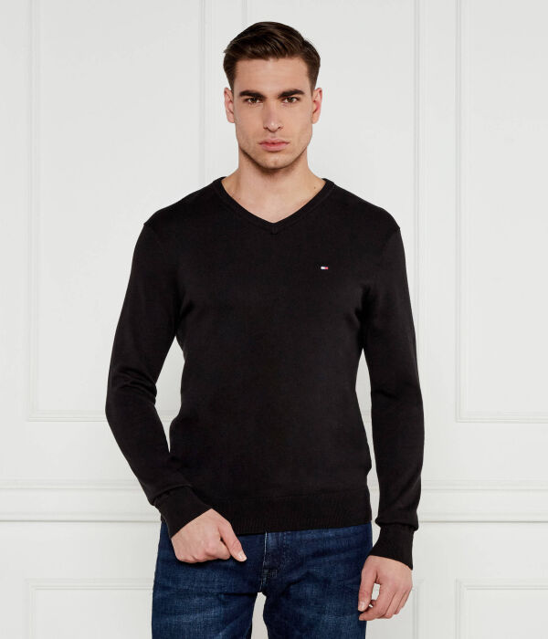 

Джемпер мужской Tommy Hilfiger с V-образным вырезом, черный