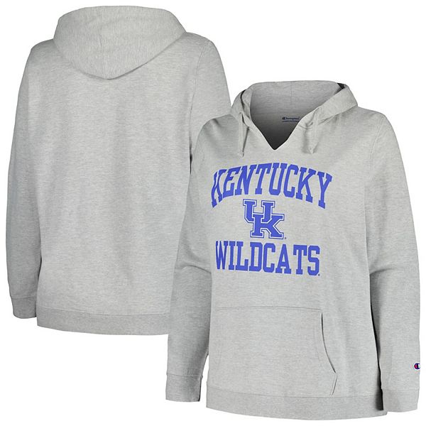

Женский пуловер с V-образным вырезом Kentucky Wildcats plus size в сером меланже Champion