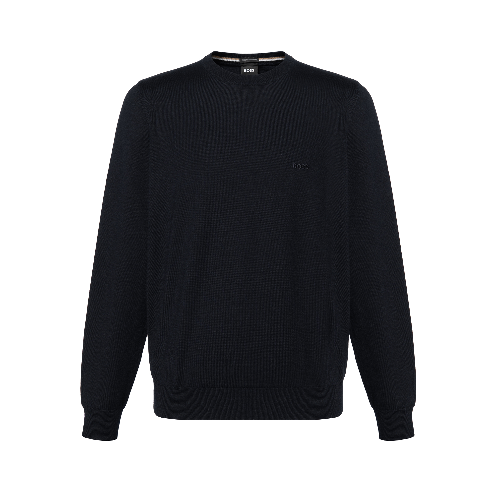 

Джемпер с круглым вырезом и вышитым логотипом Boss HUGO BOSS, Marine Blue