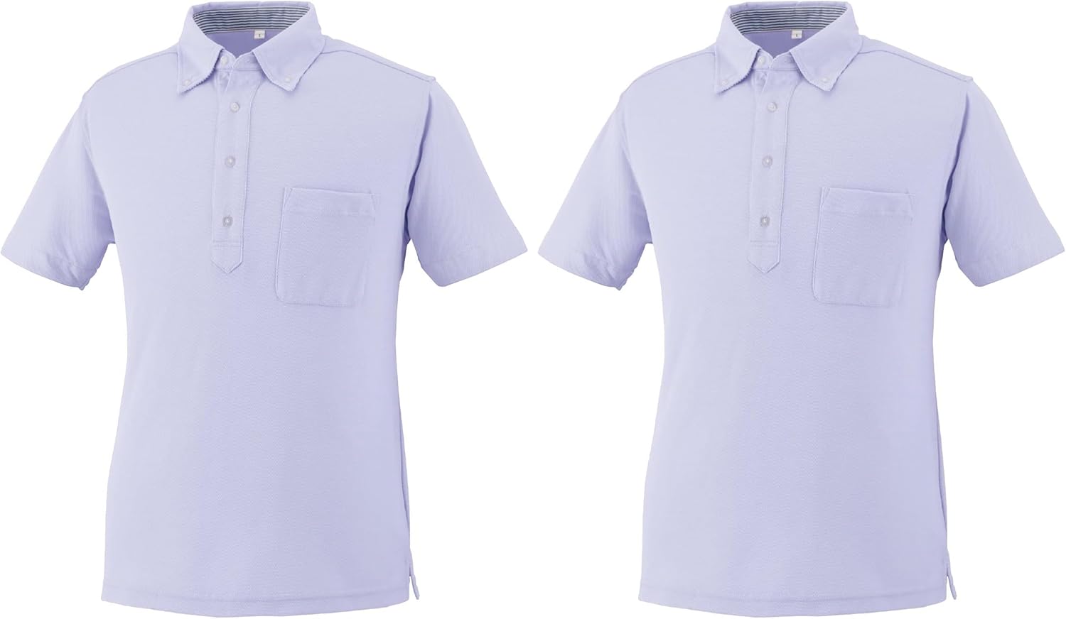 

Поло-рубашка Oguraya DRY с коротким рукавом и пуговицами, модель 9020 SS - 5L Kokuraya, лавандовый