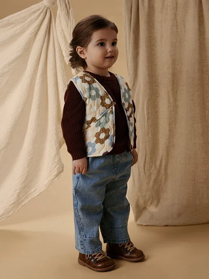 Жилет из хлопка Lil Atelier, разноцветный