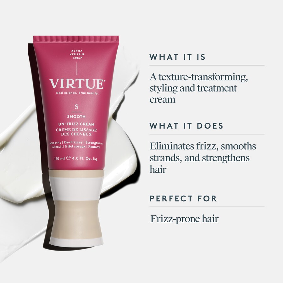 Крем для укладки и разглаживания волос Correct Un-Frizz Virtue, 4 oz/120 mL — фото 3