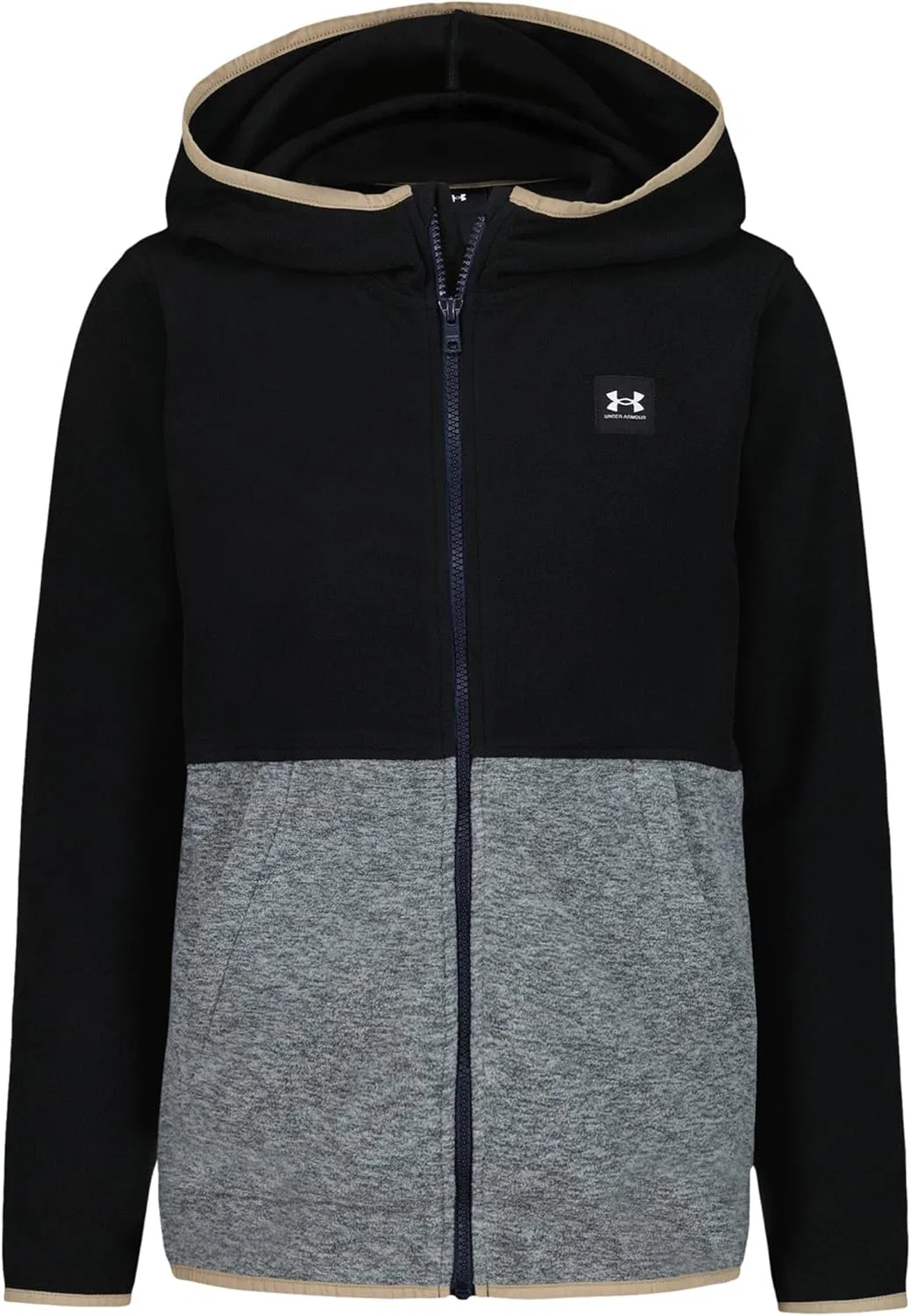 Детская кофта с капюшоном, флисовая, Under Armour, Black Hundo Zip