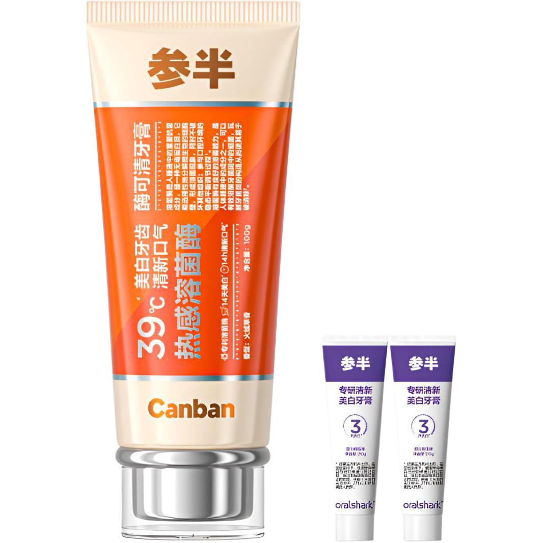 

Canban Зубная паста Thermolysin 39°C: удаление пятен с зубов, освежение дыхания, очищение десен, отбеливание, 100 г