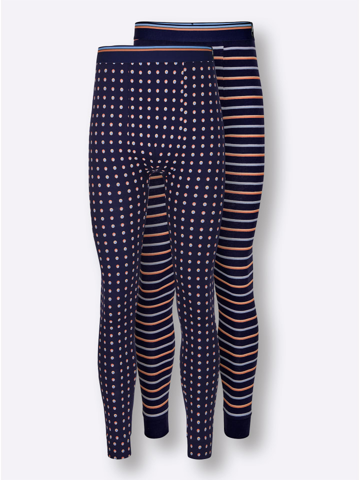 

WITT WEIDEN Длинные брюки в темно-синий горошек + темно-синие полоски